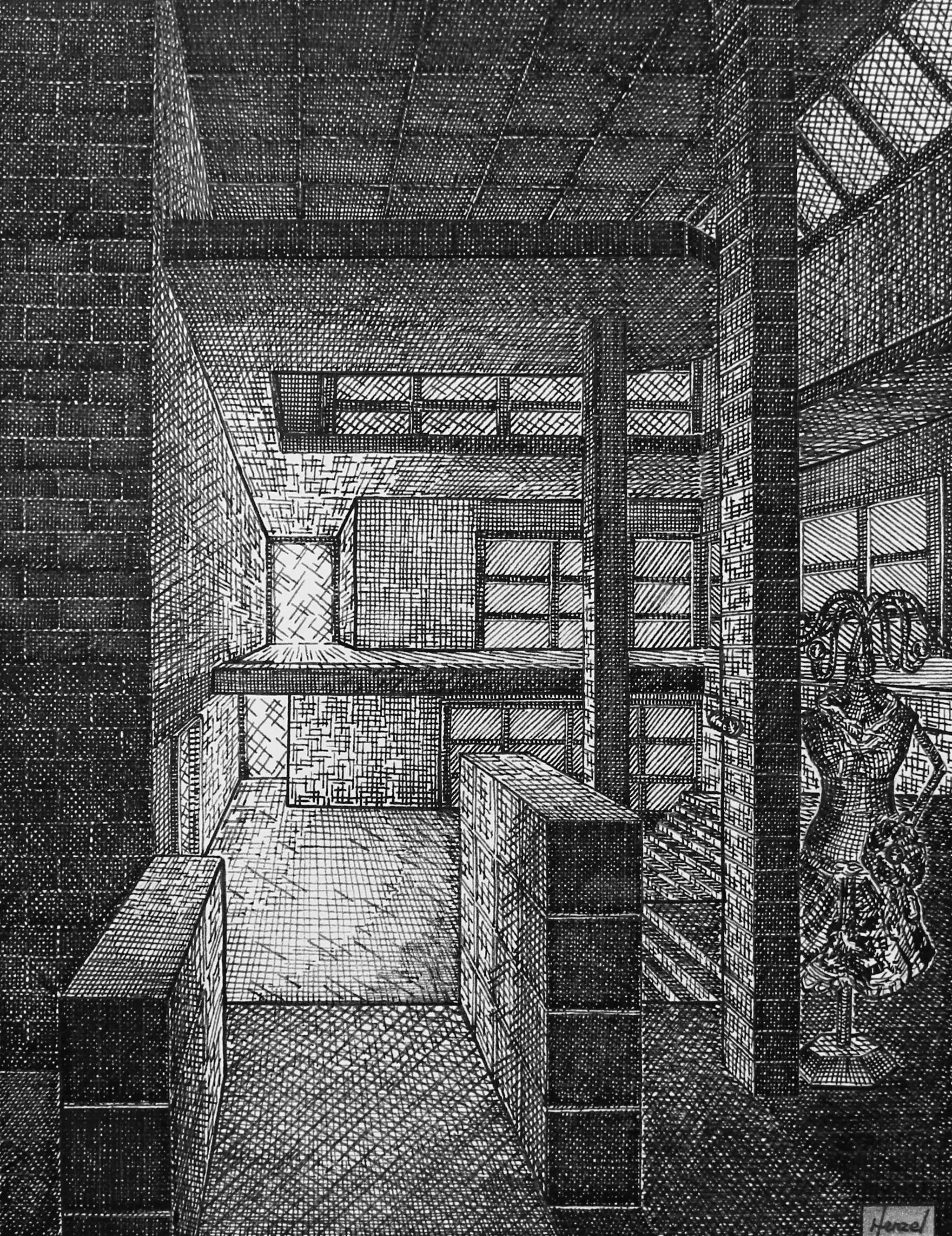 Das Bild "Bib" Tinte auf Papier 2014.